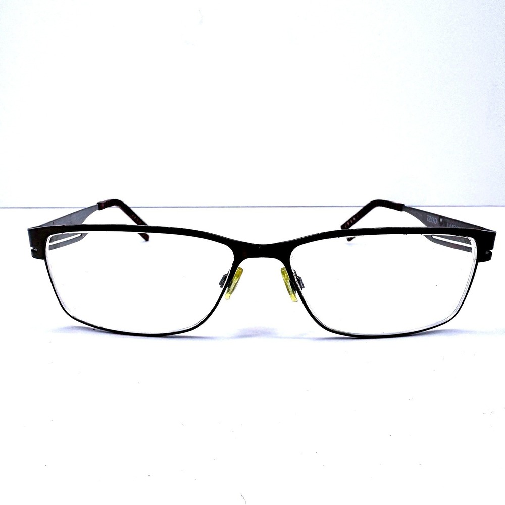 IZOD Pewter Rectangular Eyeglass Frames‎ Metal Full Rim With Hard Case